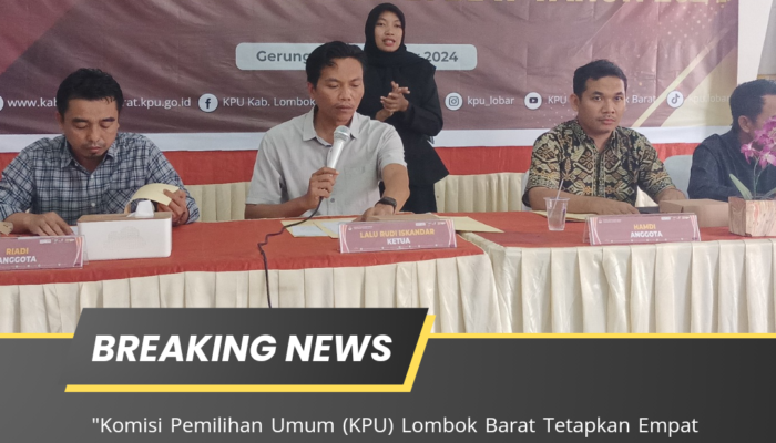 KPU Lobar Tetapkan Empat Calon Bupati dan wakil Bupati