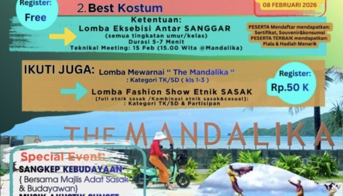 Rayakan Satu Dasawarsa, PWLT dan ITDC Kolaborasi Gelar ” Mandalika Fun Art 2026″:Padukan Seni, Edukasi dan Pariwista